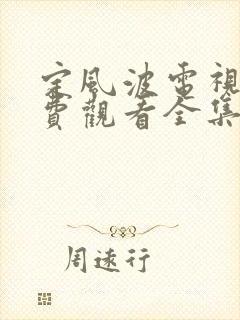 定风波电视剧免费观看全集在线播放封面