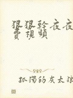 狠狠干夜夜撸免费视频