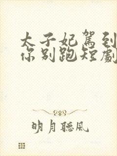 太子妃驾到总裁你别跑短剧视频封面