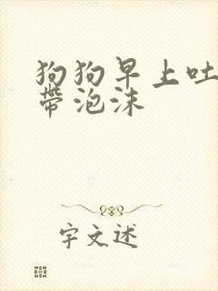 狗狗早上吐黄水带泡沫