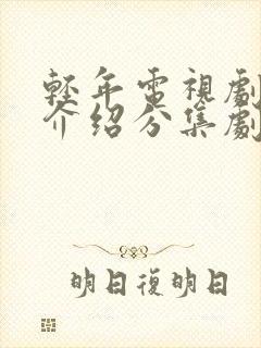 轻年电视剧剧情介绍分集剧情封面