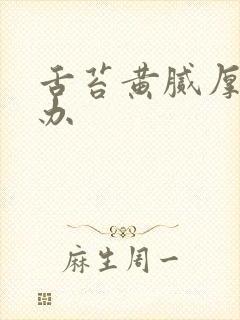 舌苔黄腻厚怎麽办