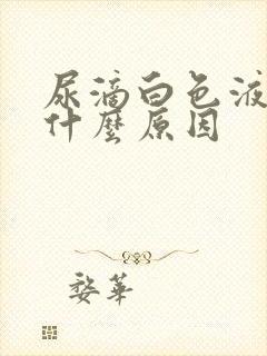 尿滴白色液体是什么原因封面