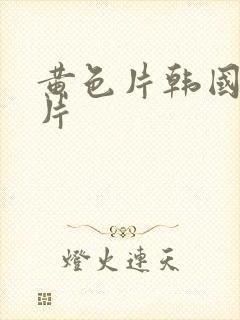 黄色片韩国一级片