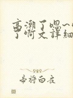 高潮了嗯~喷水了啊文详细