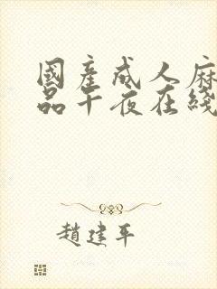 国产成人麻豆精品午夜在线封面