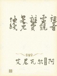 他是谁电视剧在线免费观看完整版