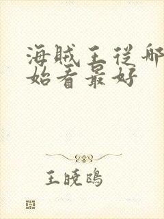 海贼王从哪里开始看最好