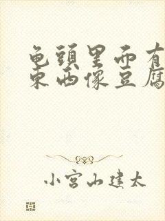 龟头里面有白色东西像豆腐渣封面