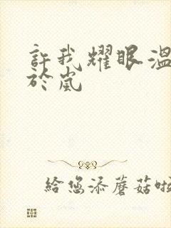 许我耀眼温峥嵘于岚