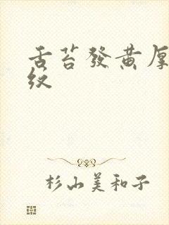 舌苔发黄厚腻裂纹