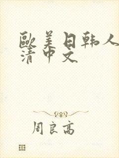 欧美日韩人妻高清中文