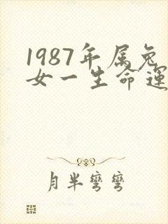 1987年属兔女一生命运封面