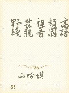 野花视频高清在线观看国语版