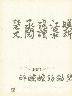 楚承砚江映雪全文阅读最新章节