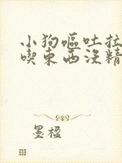 小狗呕吐拉稀不吃东西没精神怎么办