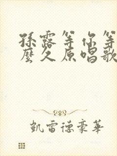 孙露等你等了那么久原唱歌曲