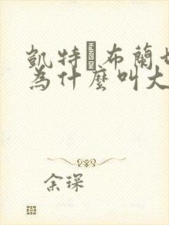 凯特·布兰切特为什么叫大魔王封面