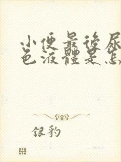 小便最后尿出白色液体是怎么回事