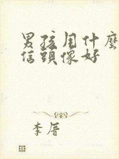 男孩用什么做微信头像好