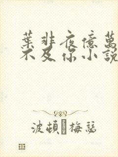 叶非夜亿万星辰不及你小说全文免费阅读封面