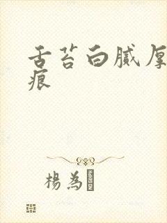 舌苔白腻厚的齿痕封面