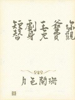 短剧王爷你才是替身免费观看