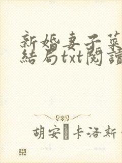 新婚妻子菜老板结局txt阅读封面