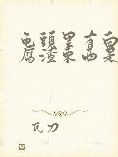 龟头里有白色豆腐渣东西是怎么回事封面