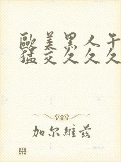 欧美黑人午夜性猛交久久久