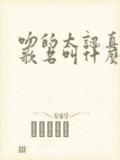 吻的太认真粤语歌名叫什么