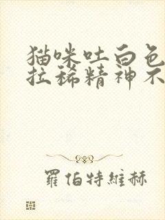 猫咪吐白色泡沫拉稀精神不好