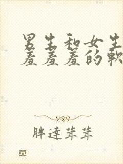 男生和女生一起羞羞羞的软件