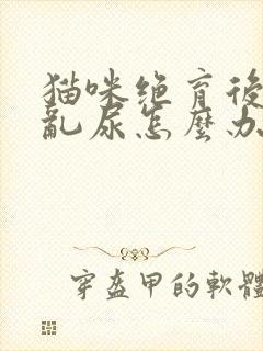 猫咪绝育后还是乱尿怎么办