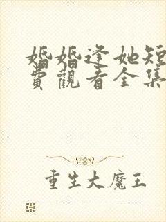 婚婚逢她短剧免费观看全集高清版封面