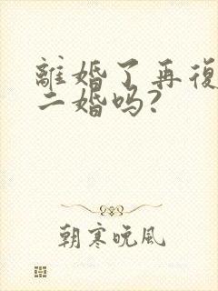 离婚了再复婚算二婚吗?封面