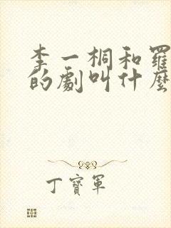 李一桐和罗晋演的剧叫什么