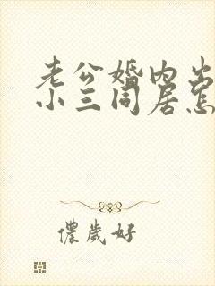 老公婚内出轨和小三同居怎么解决封面