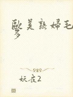 欧美熟妇毛多水多