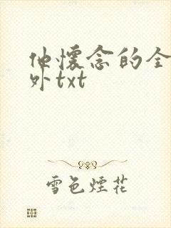 他怀念的全文番外txt