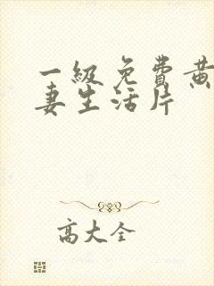 一级免费黄色夫妻生活片