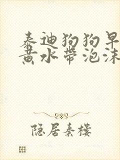 泰迪狗狗早上吐黄水带泡沫封面