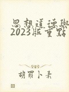 思想道德与法治2023版重点