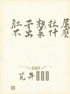 肚子想拉屎又拉不出来什么原因封面