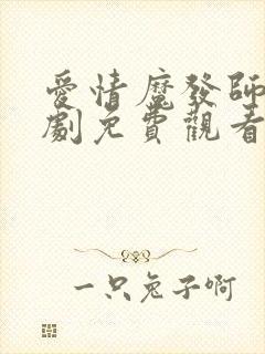 爱情魔发师电视剧免费观看全集封面