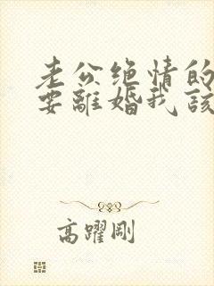 老公绝情的执意要离婚我该怎么办封面