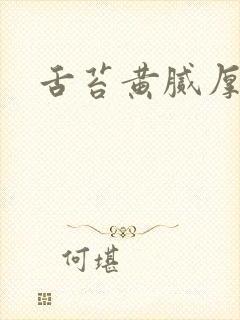 舌苔黄腻厚发暗封面