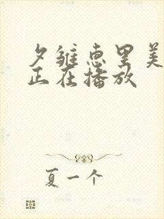 夕雏惠里美av正在播放