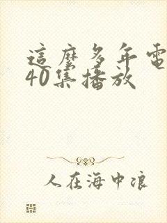 这么多年电视剧40集播放