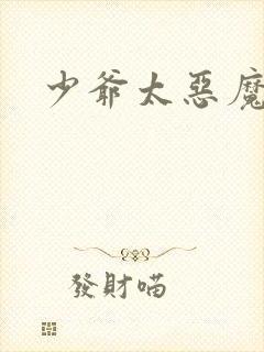少爷太恶魔